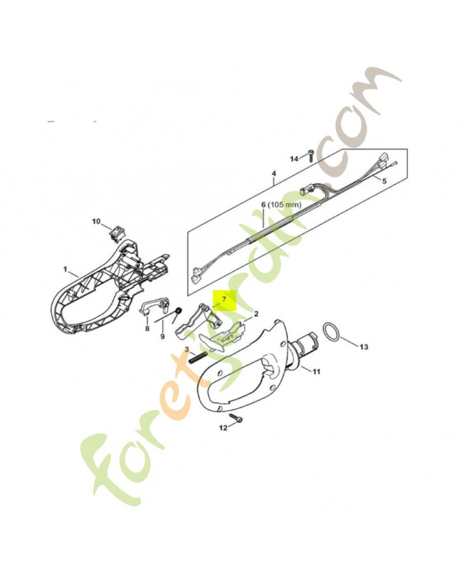 Manette des gaz Stihl réf. 4237-182-1001