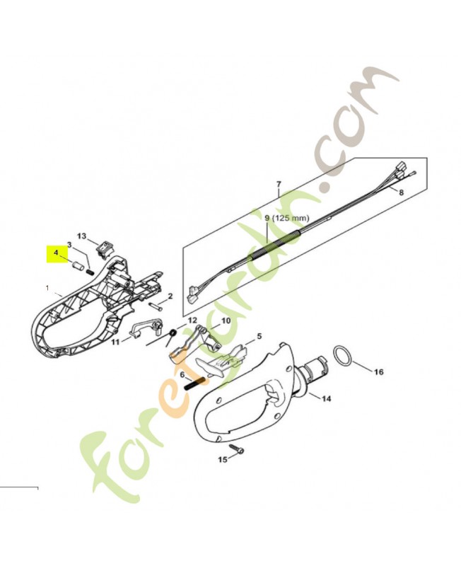 Bouton poussoir Stihl réf. 4228-182-9300