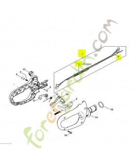Cable commande des gaz Stihl réf. 4237-180-1103