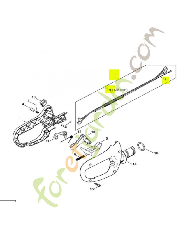 Cable commande des gaz Stihl réf. 4237-180-1103