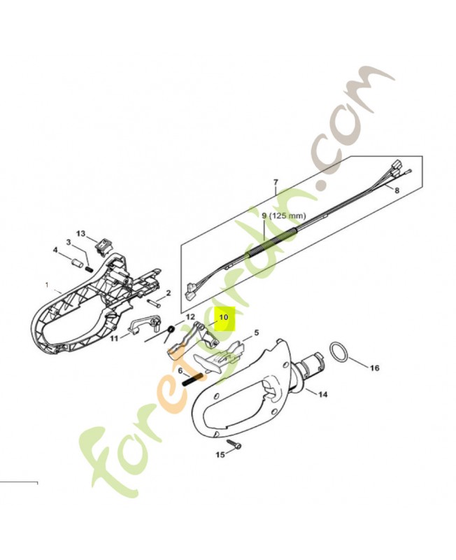 Manette des gaz Stihl réf. 4237-182-1001