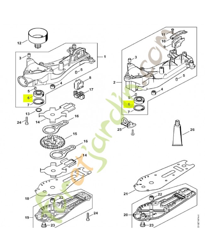 Roulement rainuré à billes 6002-2RS Stihl réf. 9503-003-5290