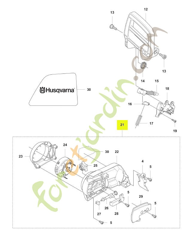 Carter d'embrayage complet Husqvarna réf. 578914201