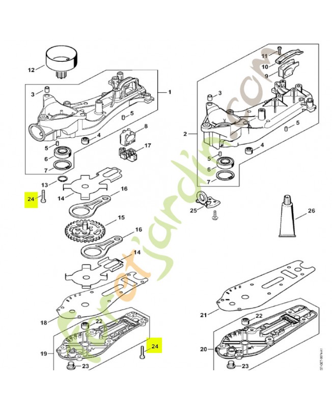 Vis cylindrique IS-D5x24 Stihl réf. 9075-478-4159