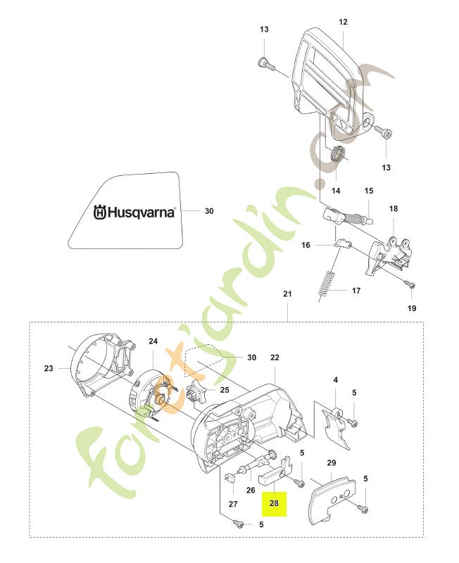 Couvercle Husqvarna réf. 504542801