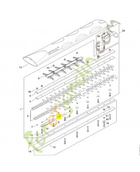 Piece de renforcement Stihl réf. 4237-711-4800