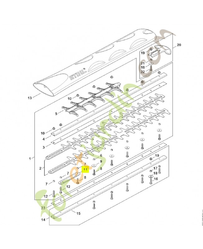 Piece de renforcement Stihl réf. 4237-711-4800