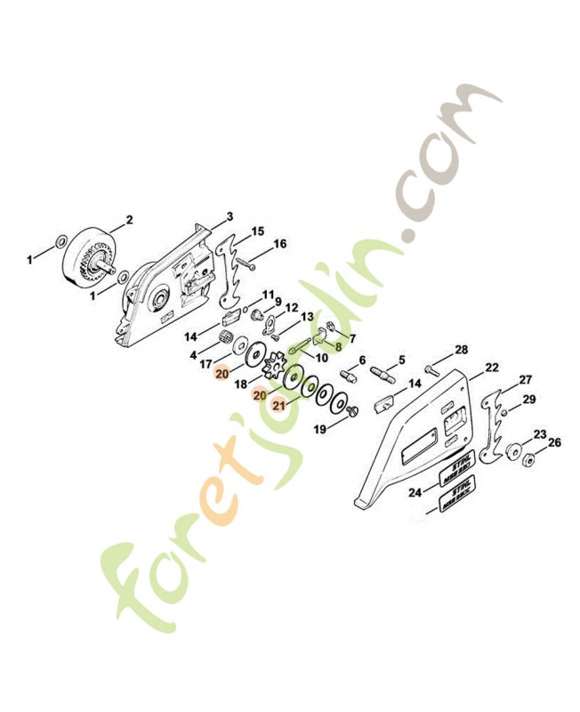 Jeu rond belleville Stihl ref. 1207-007-1002