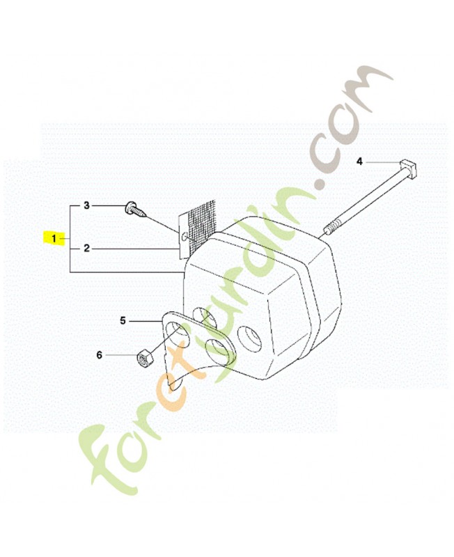 Pot d'echappement Husqvarna ref. 503749103