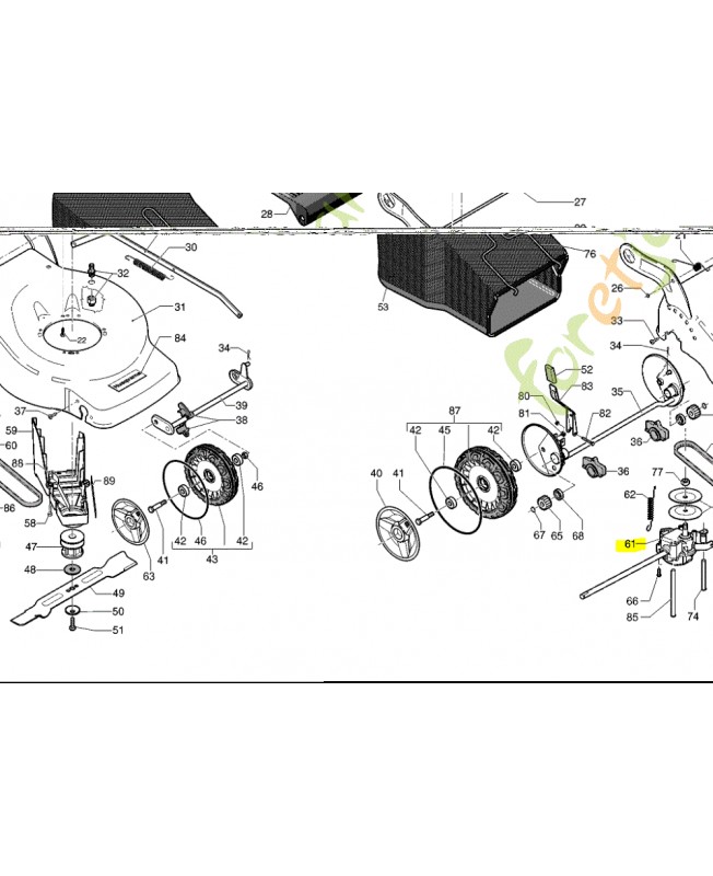 Boitier Husqvarna ref. 544343201