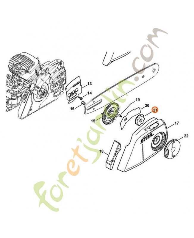 Molette de tension Stihl ref. 1121-648-2200