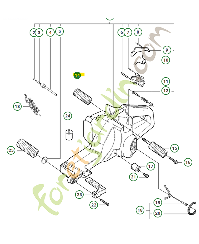 Amortisseur Husqvarna ref. 503132601 en stock