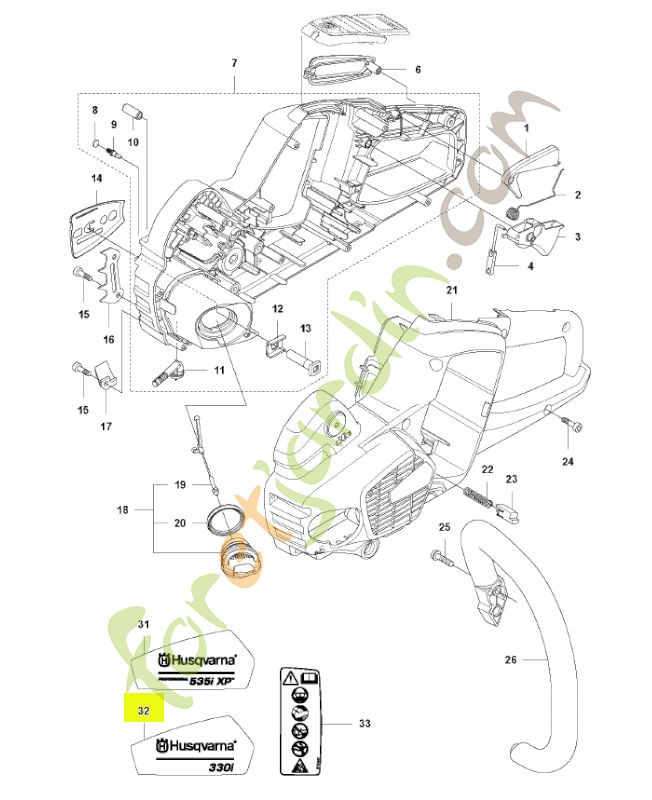 Autocollant Husqvarna réf . 578229004