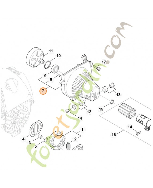 Carter de ventilateur Stihl ref. 4180-080-1800
