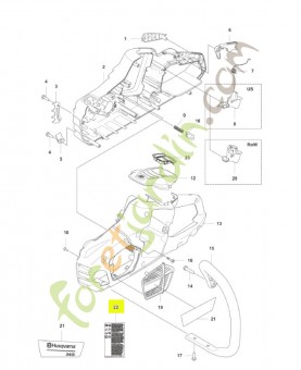 Autocollant Husqvarna réf. 531081902