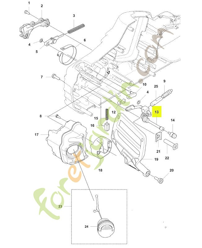 Tuyau d'huile Husqvarna réf. 594954001