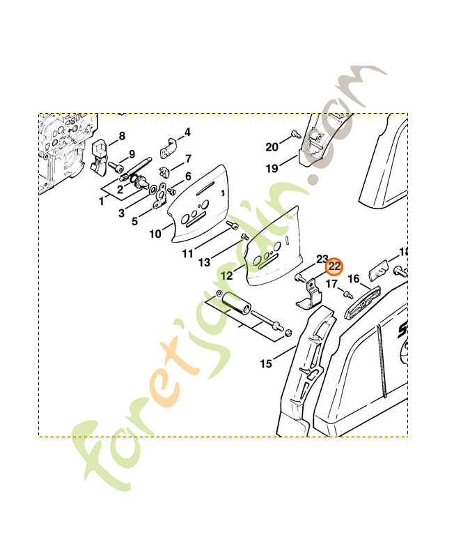 Arret de chaine Stihl ref. 1124-656-7700 en stock