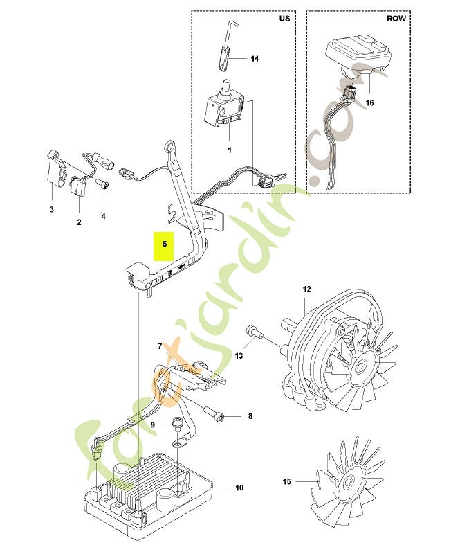 Câblage complet Husqvarna réf. 596943001