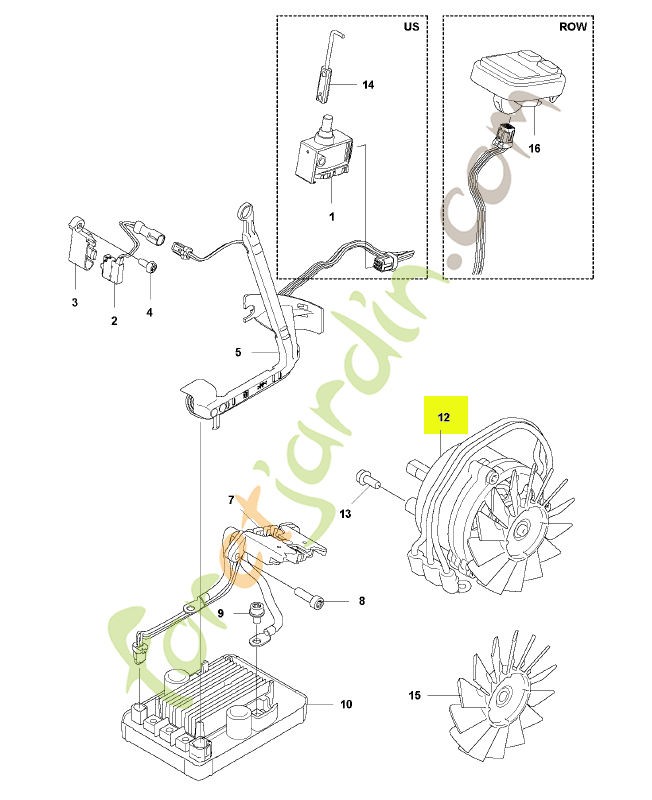 Moteur Husqvarna réf. 598402401