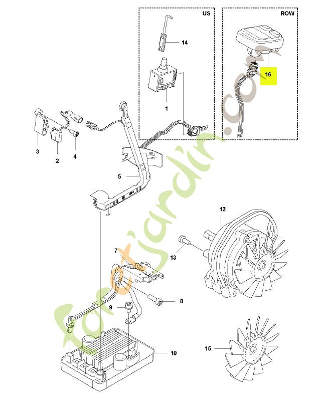 Panneau de contrôle Husqvarna 593914901