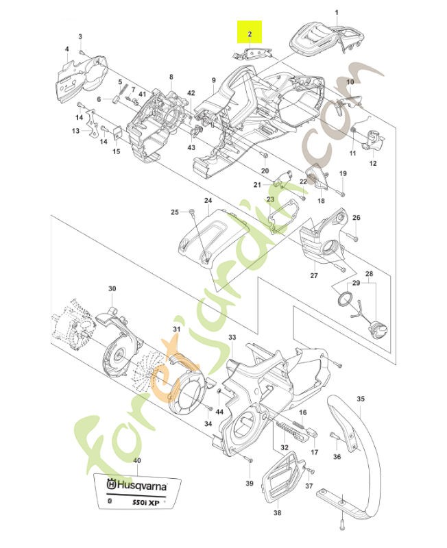 Insert de poignée Husqvarna réf. 546149901