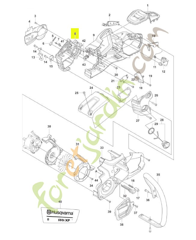 Châssis Husqvarna réf. 546034601