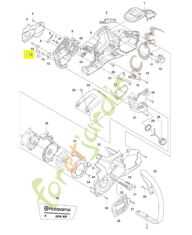 Griffe Husqvarna réf. 546151701