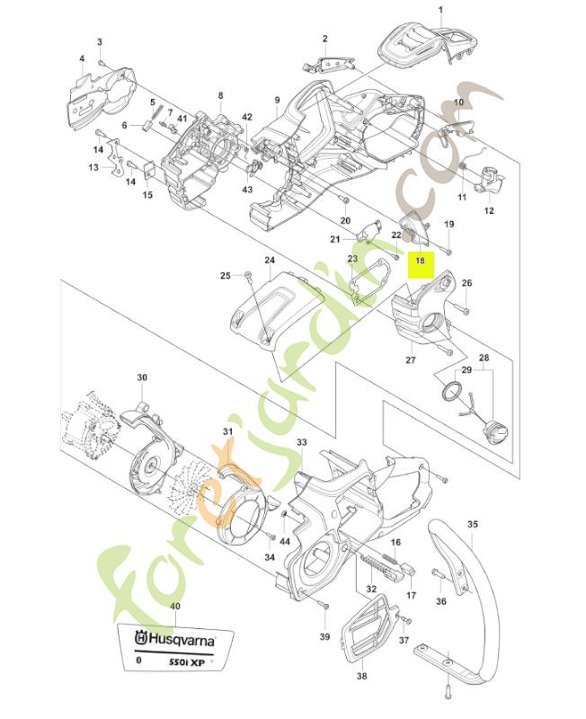 Déflecteur d'air Husqvarna réf. 546306501