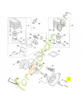 Vis cylindrique m 5x25 Stihl réf. 9022-341-1050