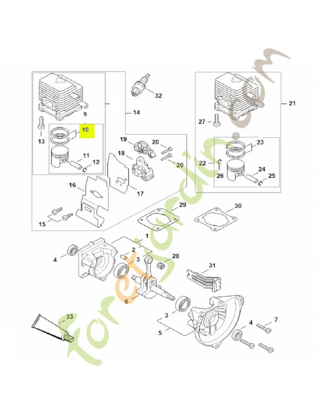 Segment d 34 x 1,5 Stihl réf. 4137-034-3000