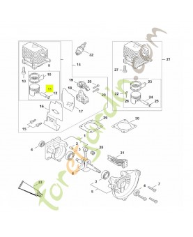 Axe de piston 8x5x22 Stihl réf. 4137-034-1500