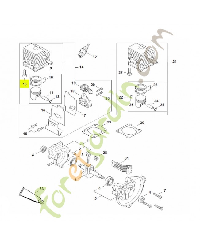 Vis cylindrique IS-D5x24 Stihl réf. 9075-478-4159