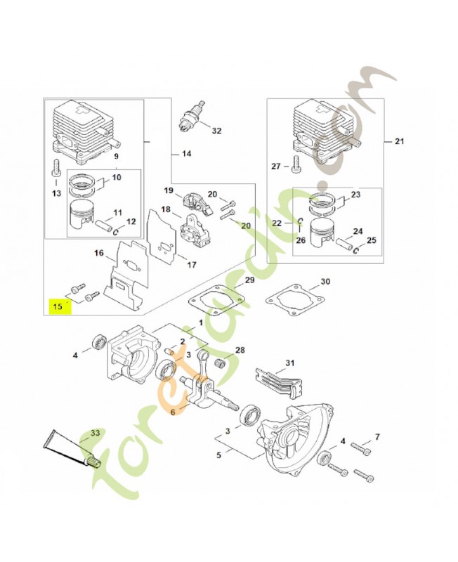 Vis cylindrique d5x18 Stihl réf. 9075-478-4085