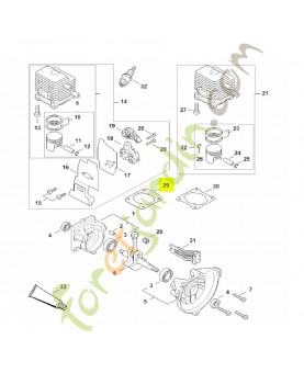 Joint de cylindre Stihl réf. 4140-029-2300