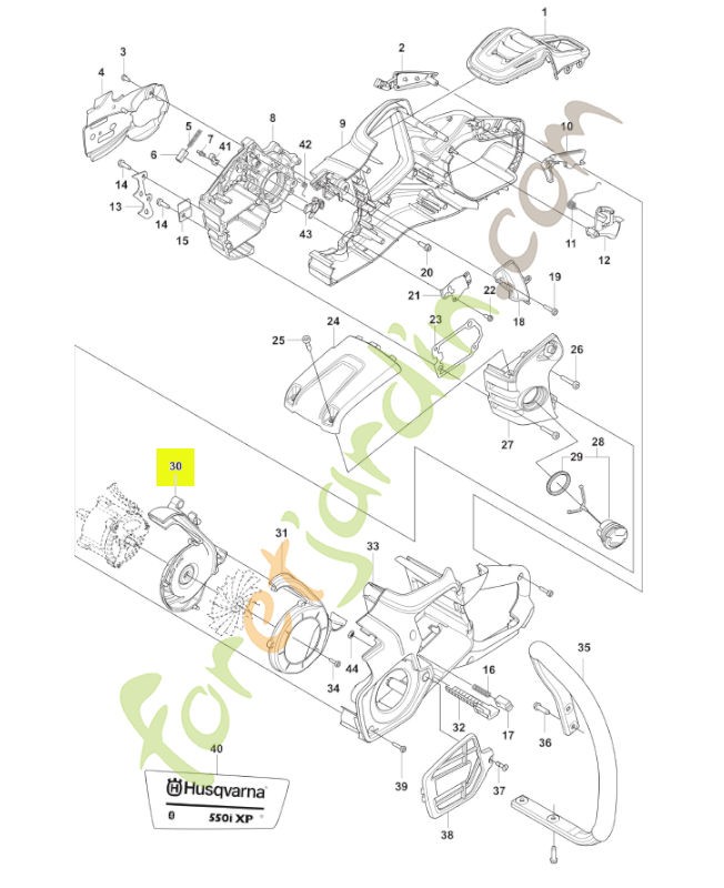 Conducteur d'air inférieur Husqvarna réf. 546149701
