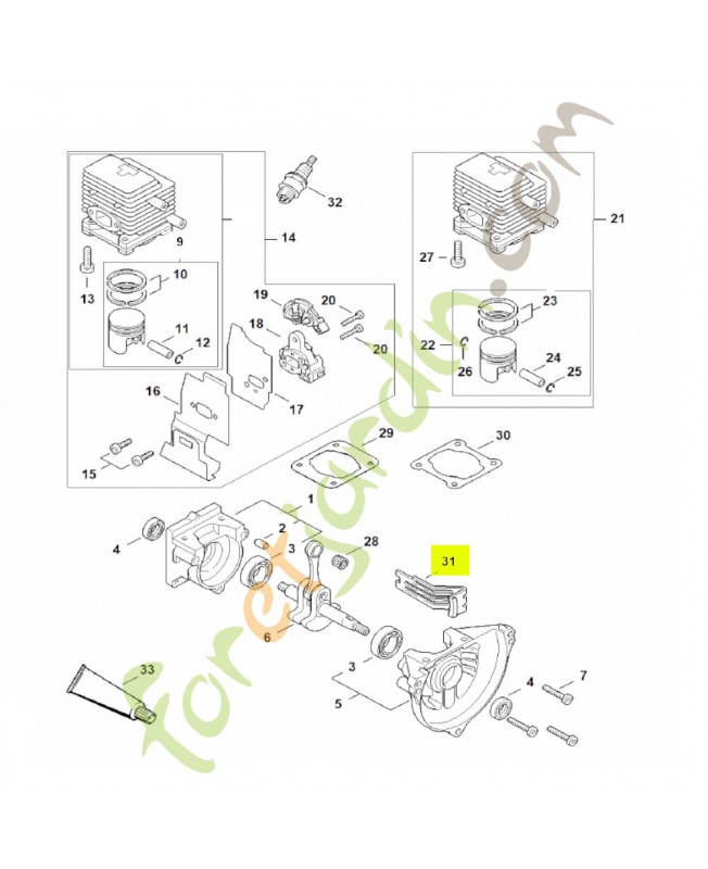 Pièce de protection Stihl réf. 4137-084-2200