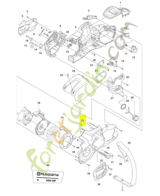 Châssis gauche  Husqvarna réf. 546149101