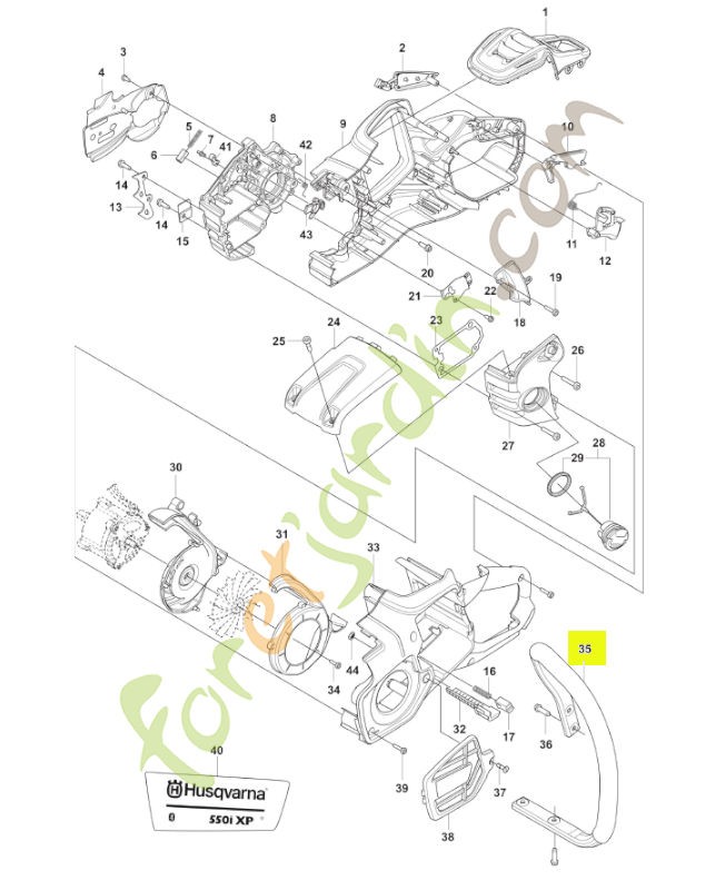 Poignée avant Husqvarna réf. 546059701