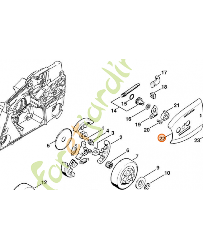 Tole latérale Stihl ref. 1124-664-1000 en stock