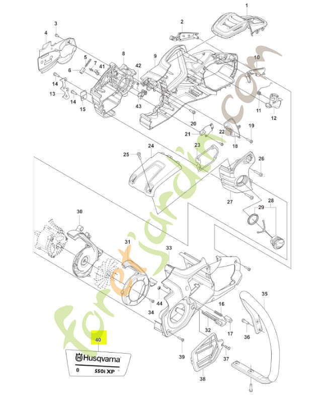 Autocollant  Husqvarna réf. 547352802