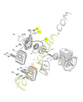 Poignée ElastoStart Ø 3 mm Stihl réf. 0000-190-3400