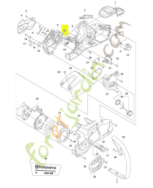 Ressort de torsion Husqvarna réf. 548466001