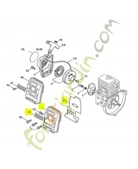 Silencieux fs 85 Stihl réf. 4137-140-0602