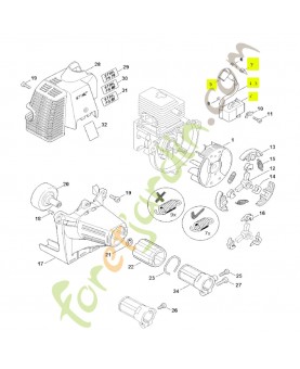 Module d'allumage Stihl réf. 4137-400-1350