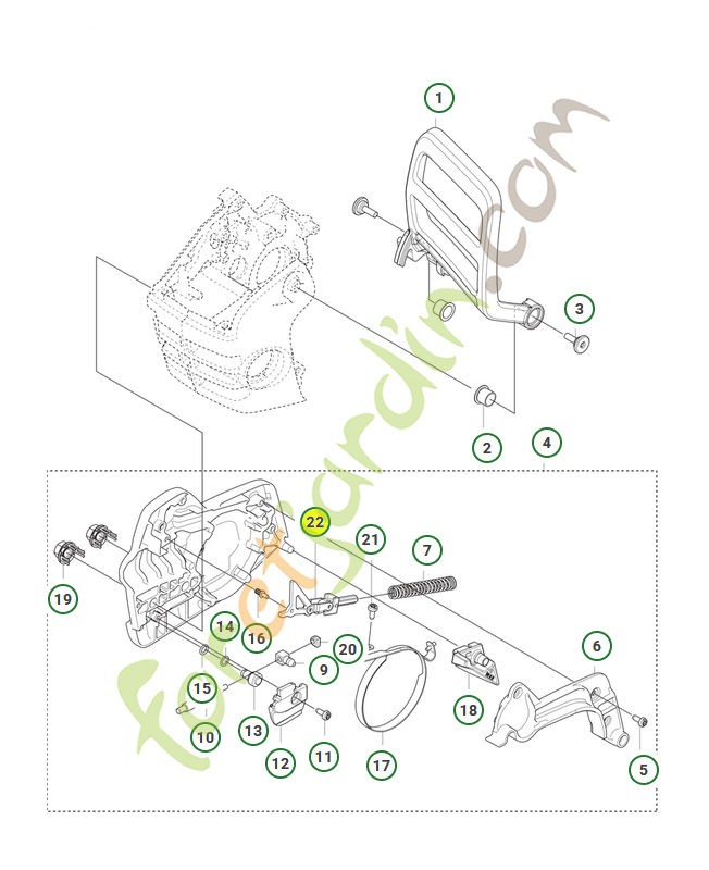 Ensemble d'articulation Husqvarna réf. 548653001