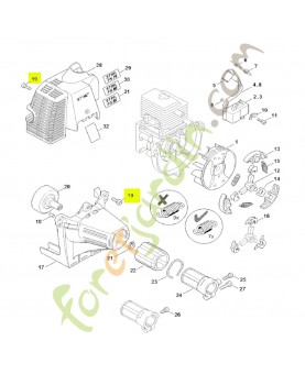 Vis cylindrique is m5 x16 Stihl réf. 9022-341-0980