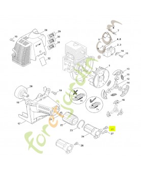Vis cylindrique 5x16 Stihl réf. 9075-478-4115