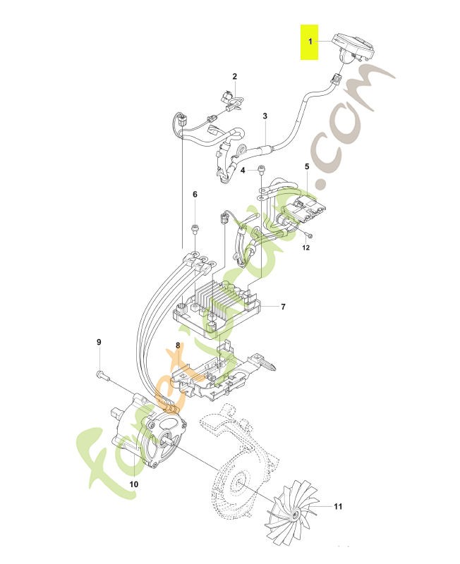 Panneau de commande Husqvarna réf. 546727901