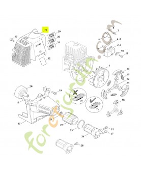 Capot moteur Stihl réf. 4137-080-1604
