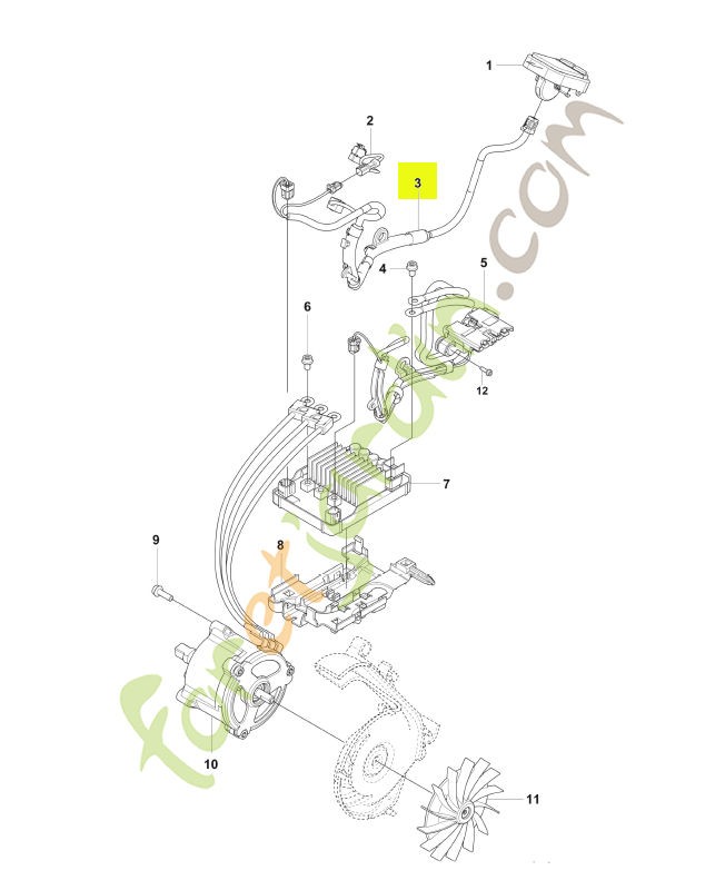 Câblage Husqvarna réf. 547328101